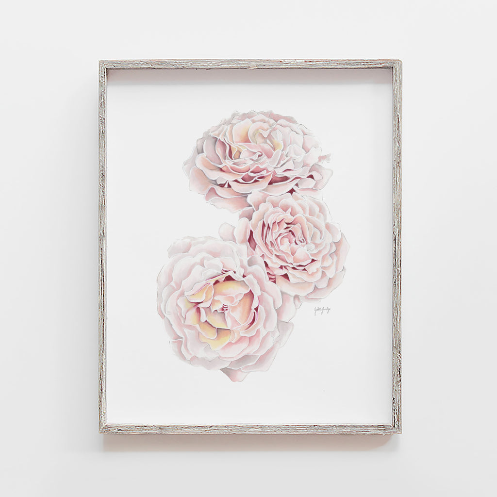 Spray Rose Trio Flower Art Print