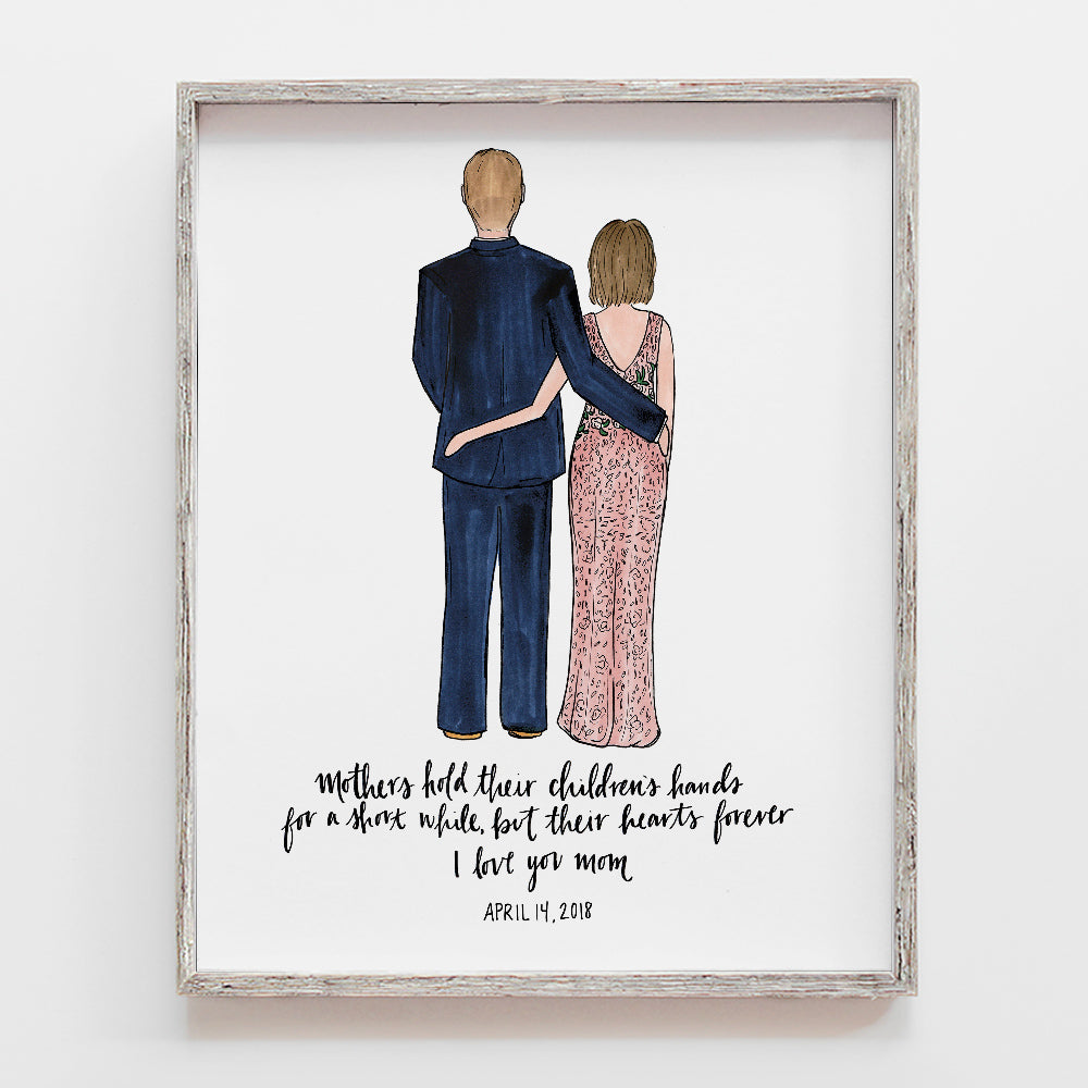 Custom Drawn Mother of the Groom Gift JesMarried
