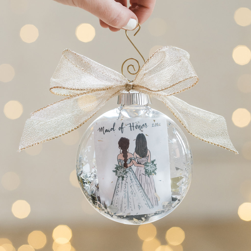 bridesmaid dress ornaments Custom Bridesmaid Ornament