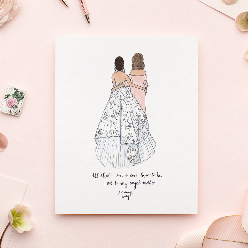 Custom Drawn Mother of the Bride Gift