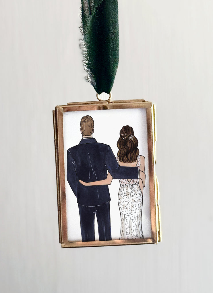 Custom Bride & Groom Ornament