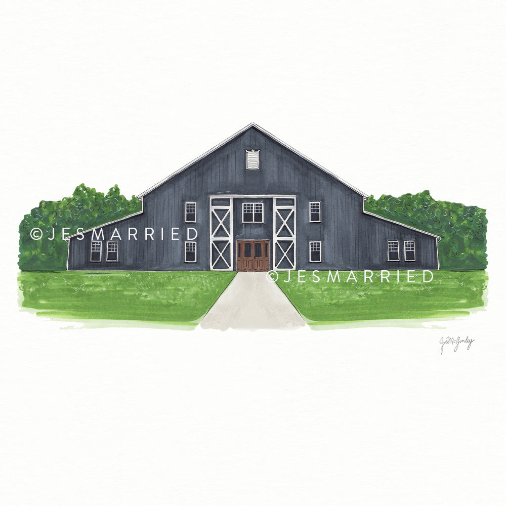 Four Seasons Barn Venue Illustration