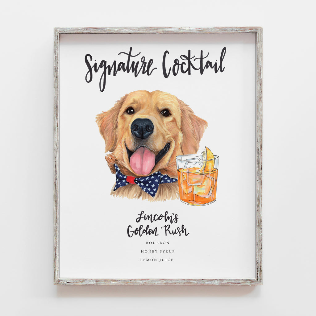 Custom Signature Pet Cocktail Sign