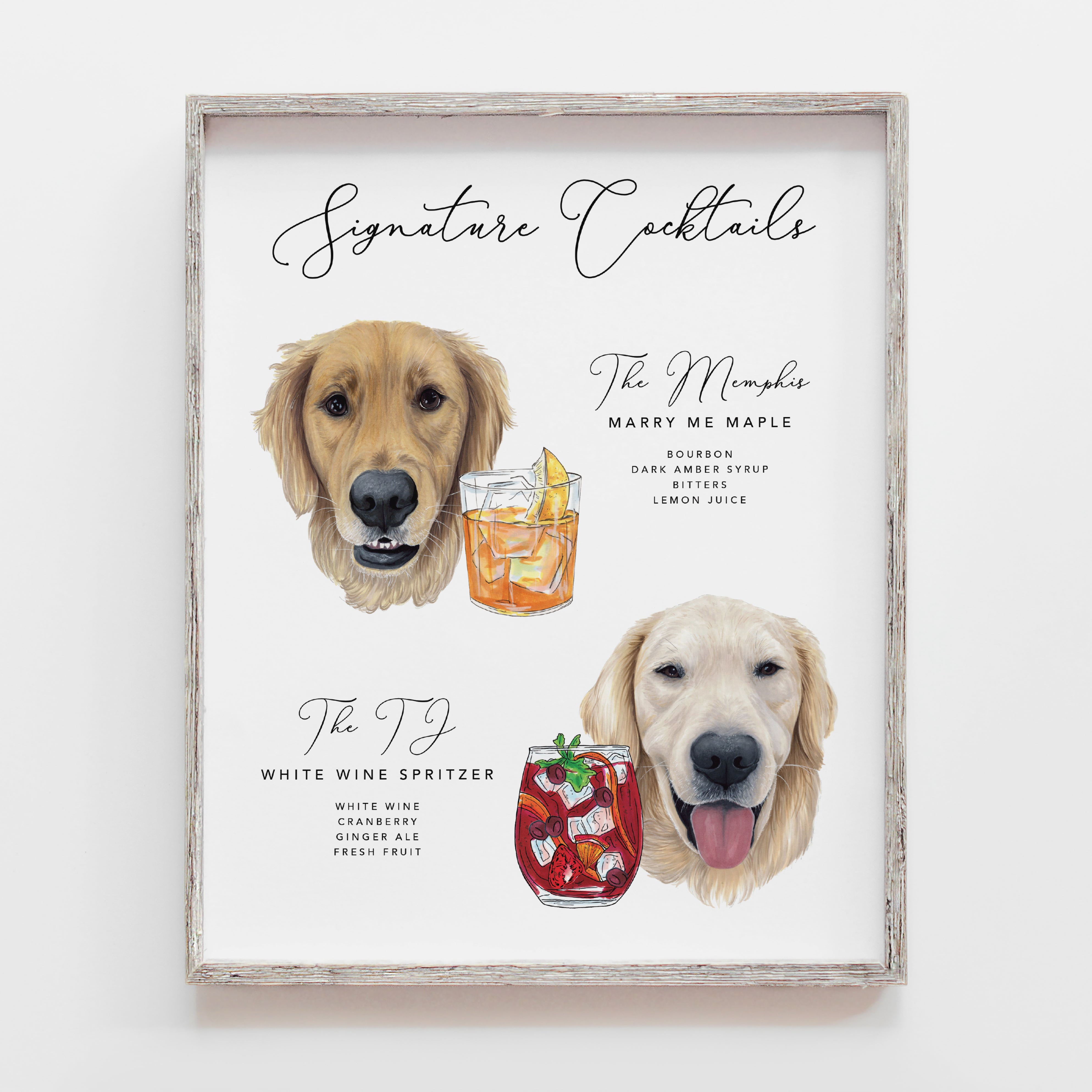 Custom Signature Pet Cocktail Sign | JesMarried