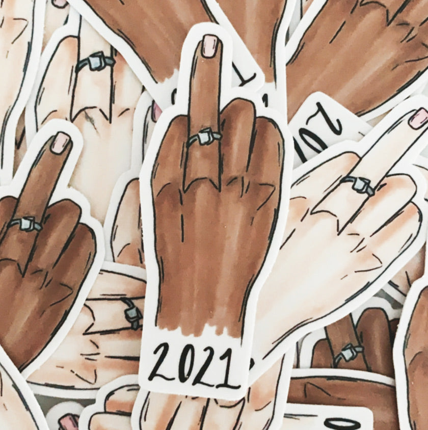 JesMarried ring finger sticker 2021 bride