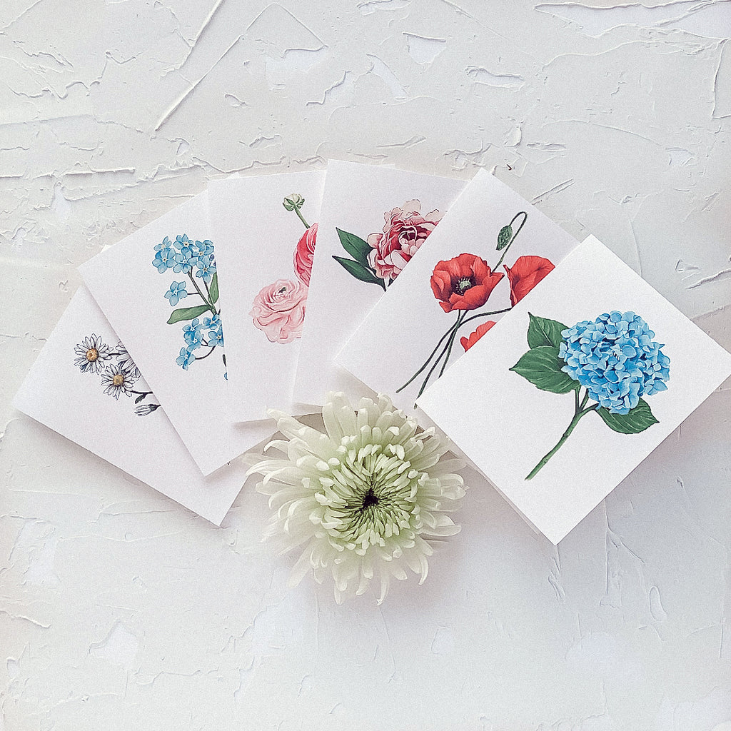Bouquet of Flowers Greeting Card Box Set of 6