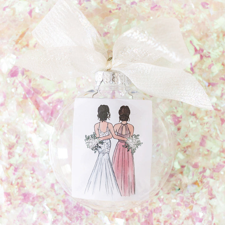 blue dress for baby girl Custom Bridesmaid Ornament