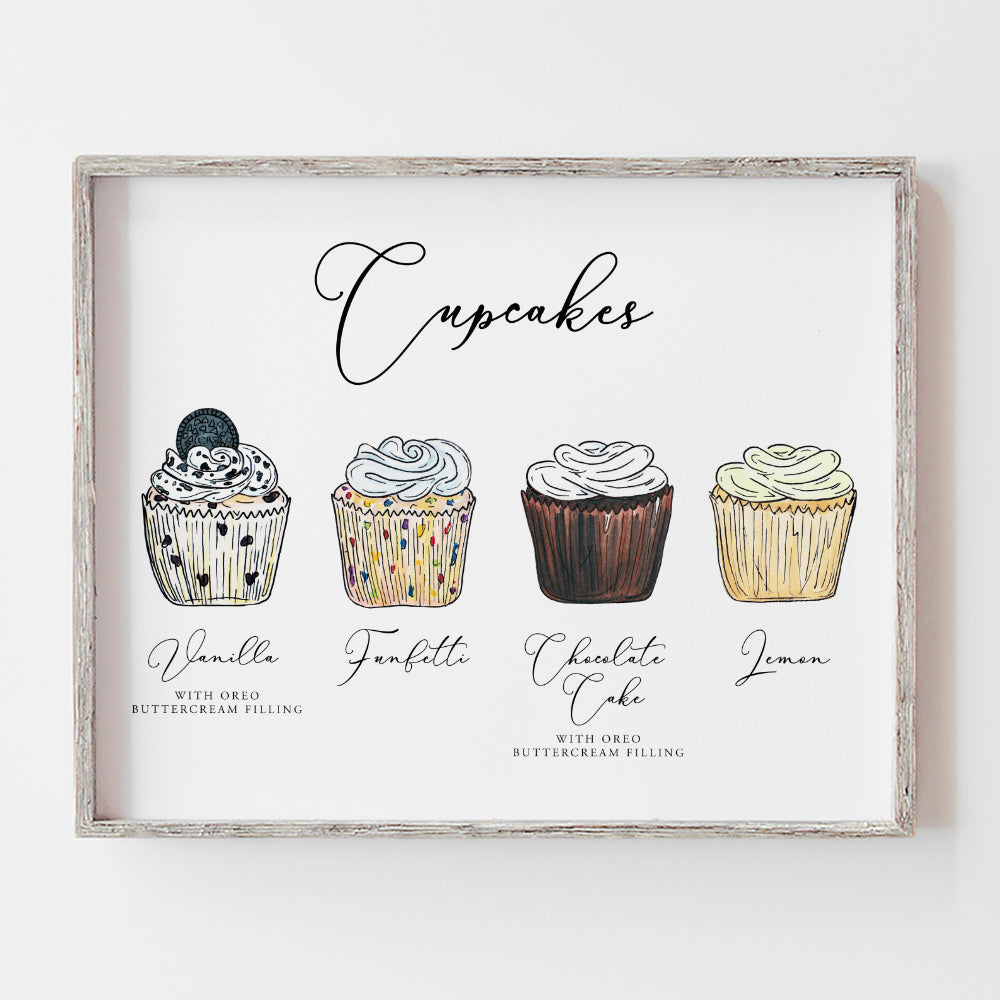 Semi-Custom Cupcake Sign