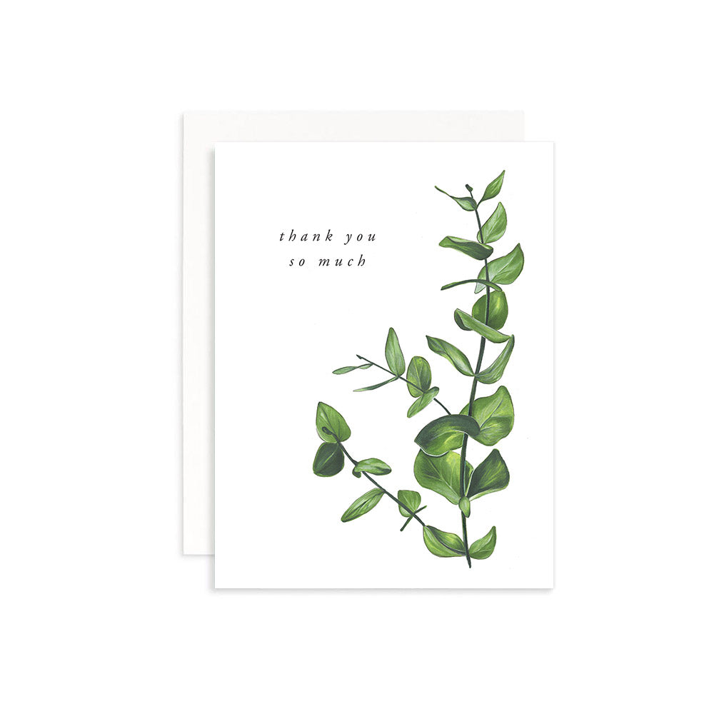Thank You So Much Eucalyptus Greeting Card