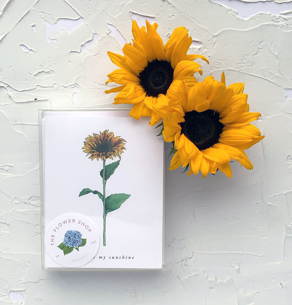 You Are My Sunshine Sunflower Greeting Card