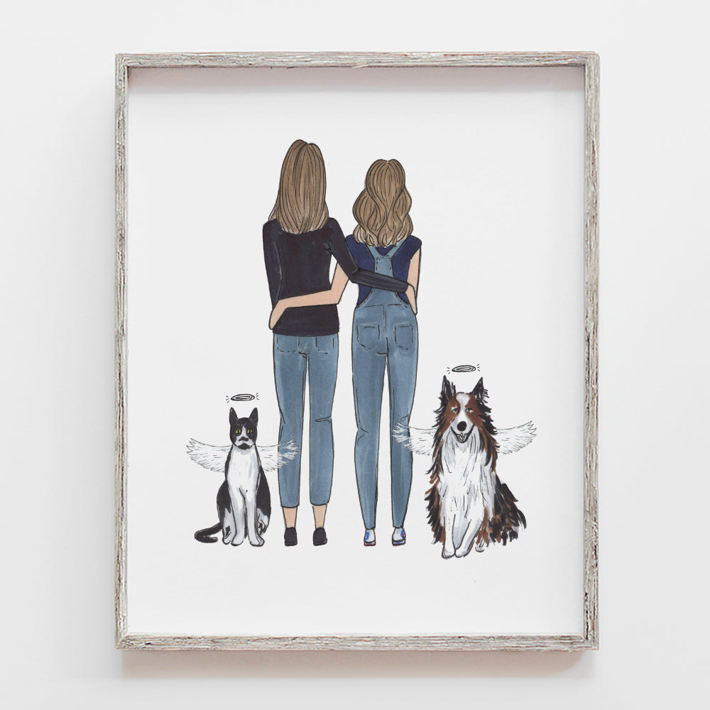 Custom Family + Pet Drawing