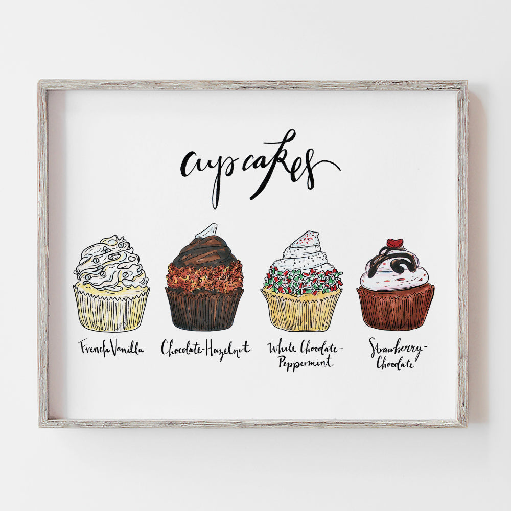 Custom cupcake flavor wedding sign perfect for a cupcake table at your reception by JesMarried