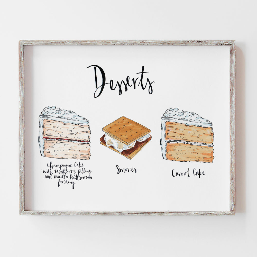 Custom dessert flavor wedding sign perfect for a dessert table at your reception by JesMarried