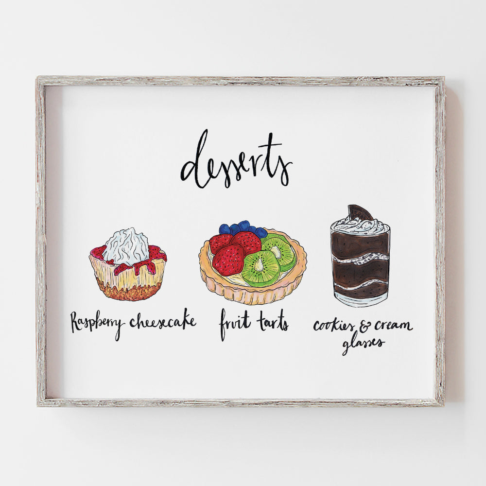 Custom dessert flavor wedding sign perfect for a dessert table at your reception by JesMarried