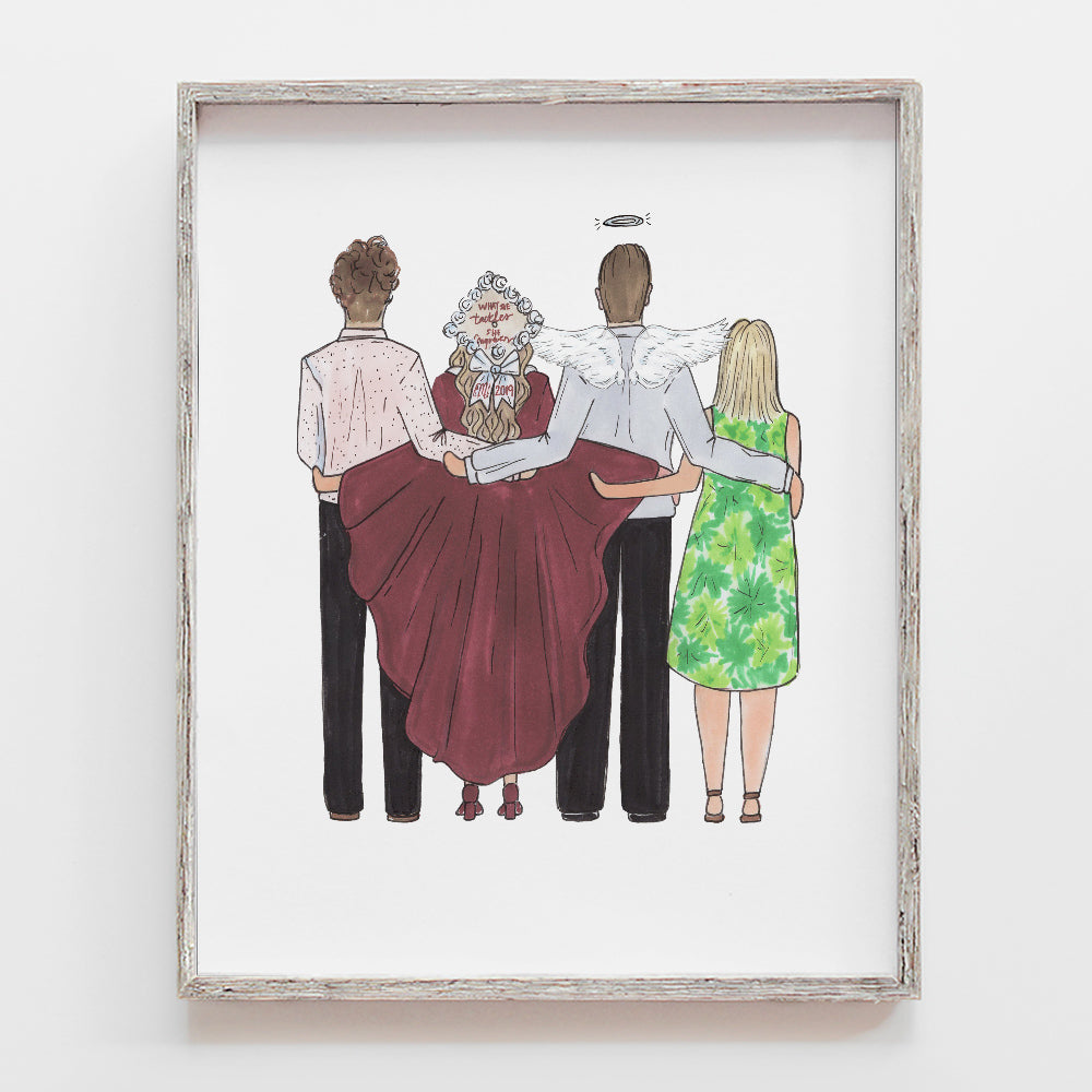 Custom Drawn Graduation Remembrance Gift | JesMarried