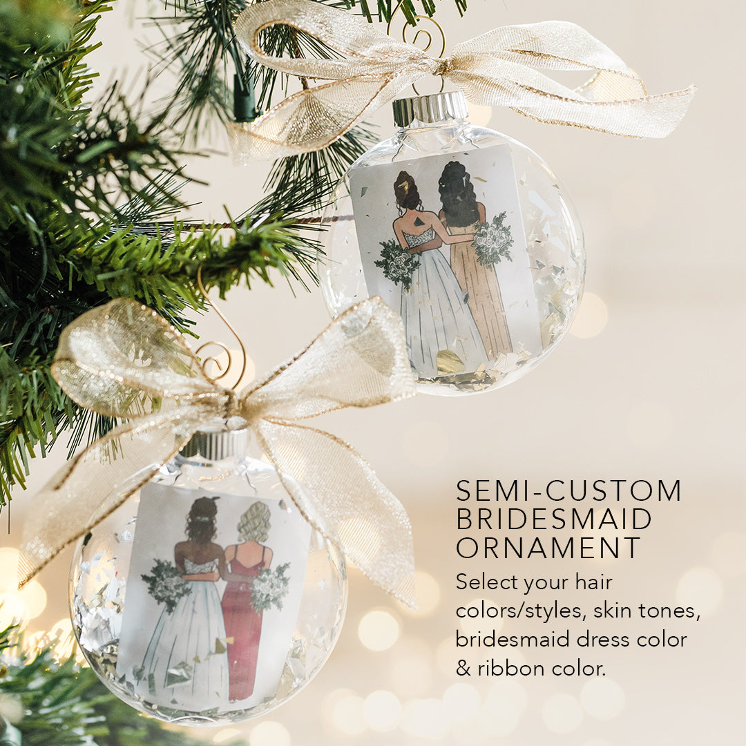bridesmaid dress ornaments Custom Bridesmaid Ornament