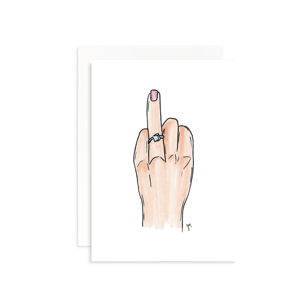 Ring Finger Engagement Notecard perfect for a bride for a bridal shower by JesMarried