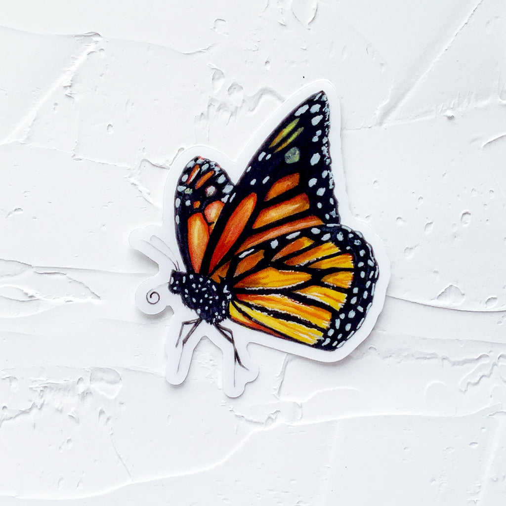 clear monarch butterfly sticker marker drawing by JesMarried