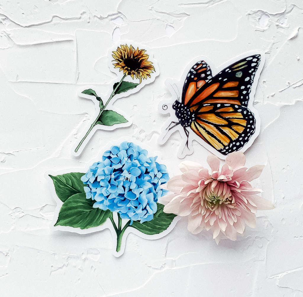 clear sunflower sticker marker drawing by JesMarried