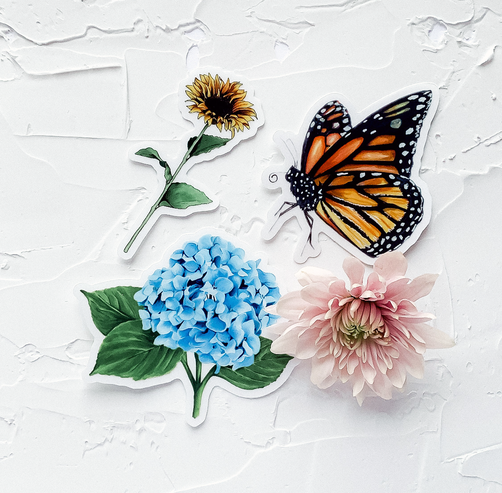 clear monarch butterfly sticker marker drawing by JesMarried