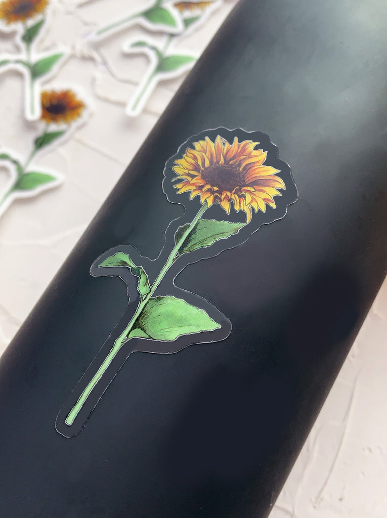 clear sunflower sticker marker drawing by JesMarried